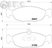 Set placute frana - frana disc 