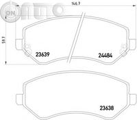 Set placute frana - frana disc 