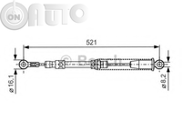 Cablu -  frana de parcare 