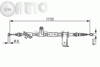 Cablu -  frana de parcare 