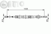 Cablu -  frana de parcare 