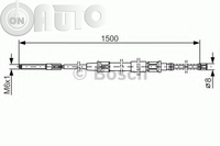 Cablu -  frana de parcare 