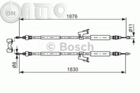 Cablu -  frana de parcare 