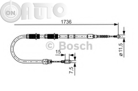 Cablu -  frana de parcare 