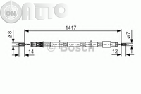 Cablu -  frana de parcare 