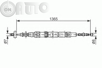 Cablu -  frana de parcare 