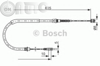 Cablu -  frana de parcare 