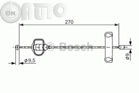 Cablu -  frana de parcare 