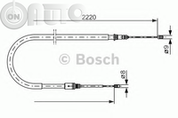 Cablu -  frana de parcare 