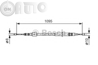 Cablu -  frana de parcare 