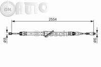 Cablu -  frana de parcare 