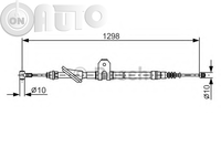 Cablu -  frana de parcare 