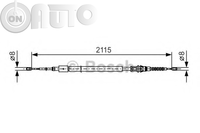 Cablu -  frana de parcare 