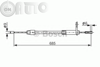 Cablu -  frana de parcare 