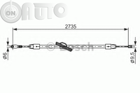 Cablu -  frana de parcare 