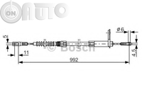 Cablu -  frana de parcare 