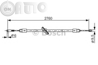 Cablu -  frana de parcare 