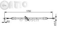 Cablu -  frana de parcare 