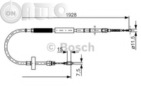 Cablu -  frana de parcare 
