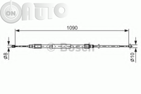 Cablu -  frana de parcare 