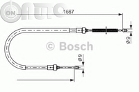 Cablu -  frana de parcare 