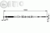 Cablu -  frana de parcare 