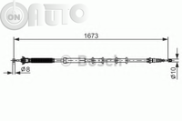 Cablu -  frana de parcare 