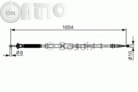 Cablu -  frana de parcare 