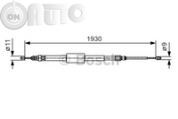 Cablu -  frana de parcare 