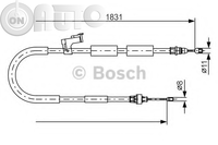 Cablu -  frana de parcare 