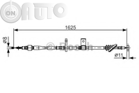 Cablu -  frana de parcare 