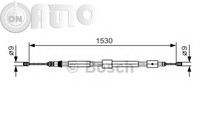 Cablu -  frana de parcare 