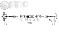 Cablu -  frana de parcare 