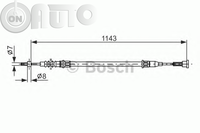 Cablu -  frana de parcare 