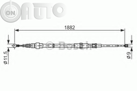 Cablu -  frana de parcare 