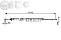 Cablu -  frana de parcare 
