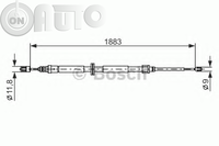 Cablu -  frana de parcare 