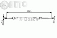 Cablu -  frana de parcare 