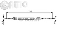 Cablu -  frana de parcare 