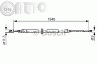 Cablu -  frana de parcare 