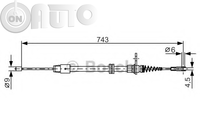 Cablu -  frana de parcare 