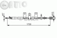 Cablu -  frana de parcare 