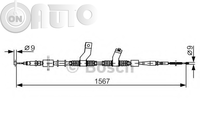Cablu -  frana de parcare 