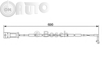 Senzor de avertizare uzura placute de frana 
