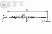 Cablu -  frana de parcare 