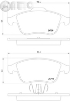 Set placute frana - frana disc 