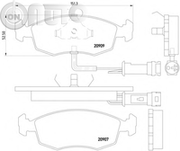 Set placute frana - frana disc 
