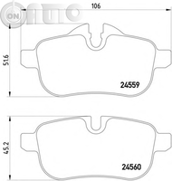 Set placute frana - frana disc 