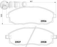 Set placute frana - frana disc 