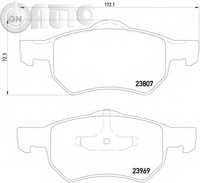 Set placute frana - frana disc 